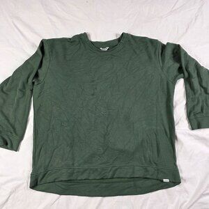 Orvis Womens XL Green Long Sleeve Crewneck Pullover Sweater Casual Relaxed Fit